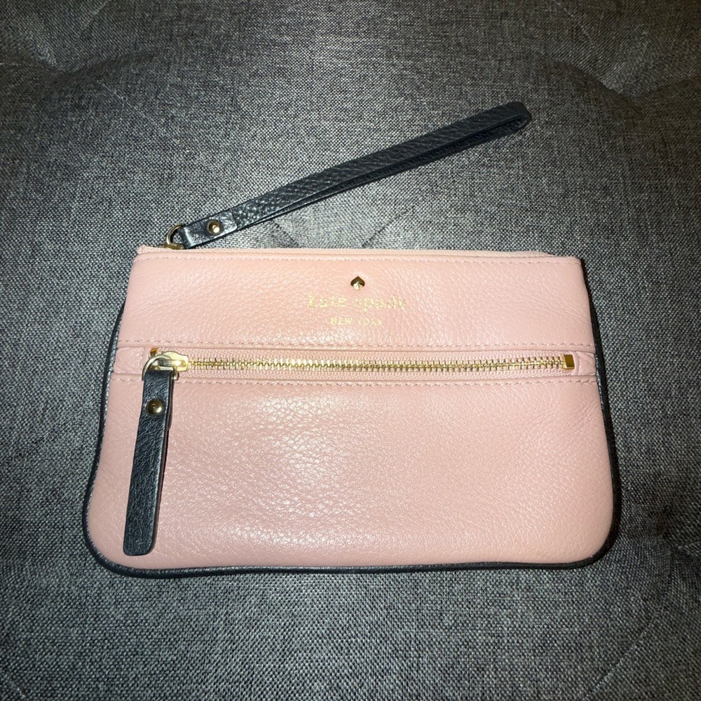 Kate Spade Pink and Black Clutch Wristlet